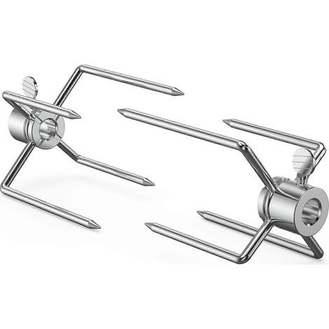 Fourchettes à rôtisserie en métal, compatibles avec les tiges carrées de 8 mm, de rechange pour votre rôtisserie, manche en acier, compatibles lave-vaisselle. (1/5)