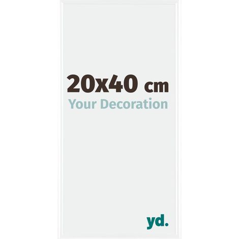 yd. - Cadre photo 20x40 - Blanc Brillant - Plastique - Bordeaux