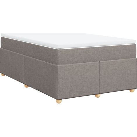 Maison Exclusive - Cama box spring con colchón tela gris taupe 12 (1/5)
