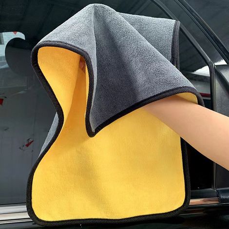 Lot de 7 chiffons de lavage auto 30x40cm double face super absorbants anti-rayures pour vitres nettoyage et séchage (1/5)