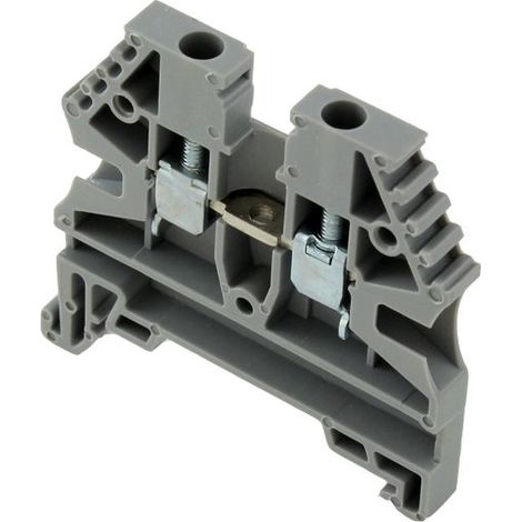 Bloc De Jonction 4mm² - Borne Er4 Grise - 30a Max - Connexion à Vis Section Max 6mm² - Montage Sur Rail Din