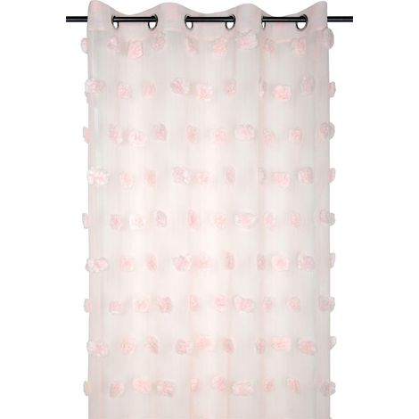 Tenda POMPINOU 140x260 con pompon 3D rosa
