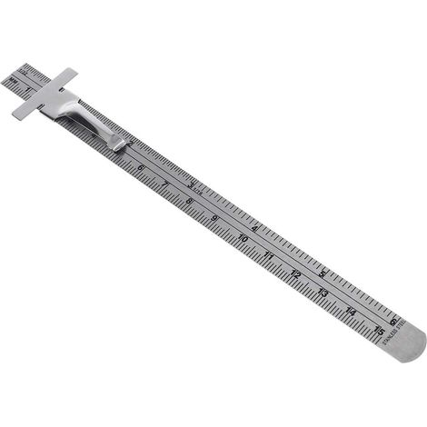Règle de poche en acier inoxydable 15 cm (6 pouces) avec (1/5)