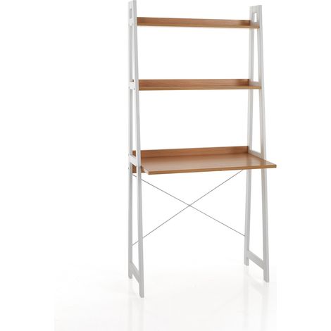 Libreria effetto legno laccata bianca cm. H.170 x L.80 x P.45