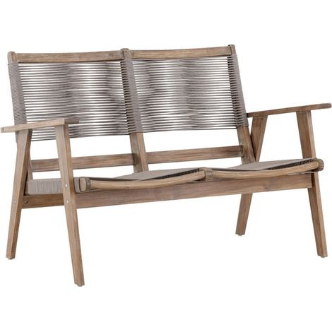 Canapé de Jardin 2 Places "Little John" 120cm Marron (1/5)