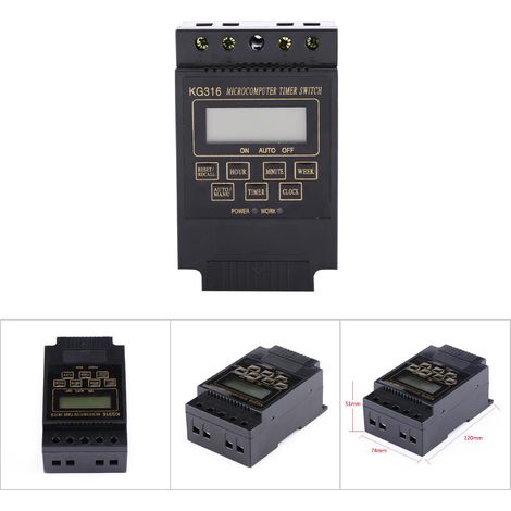 LCD-Digital-Zeitschalter, mikrocomputergesteuert, programmierbares Zeitrelais (AC220V) (1/5)