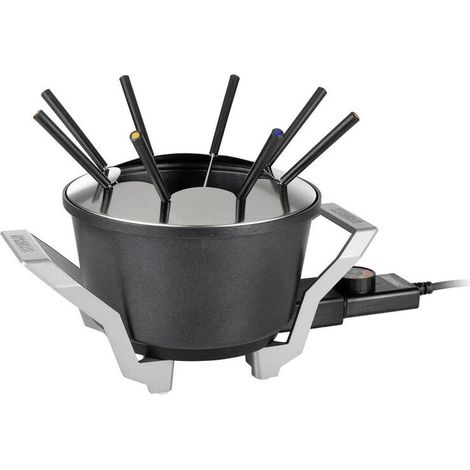 [NEUWERTIG] B-Ware Princess Fonduegerät Fondue 800W Kontrollleuchte 1,5l Aluminium schwarz (1/2)