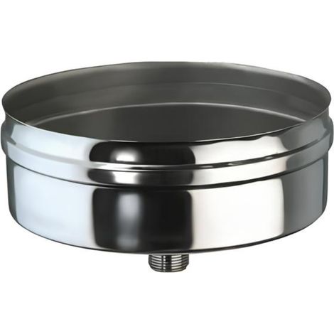 Tappo raccolta condensa acciaio per ispezione canna fumaria manutenzione misura Ø 150 mm - confezione 1 (1/5)