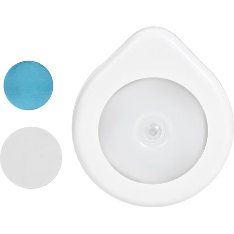Lot de 2 lampes LED à détecteur de mouvement, forme goutte, sans fil, à piles, aimantées, pour placard mural (1/5)