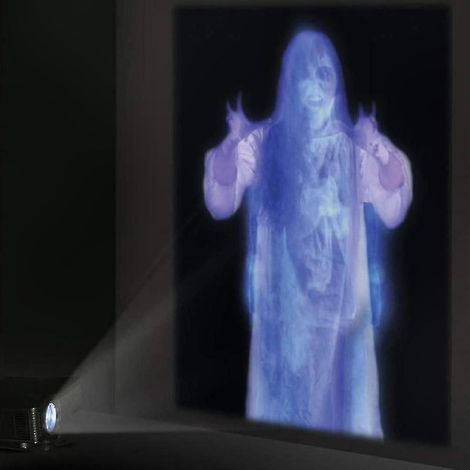 Écran de projection pour fenêtre, idéal pour vidéos de fêtes et célébrations virtuelles, affichage lumineux, installation facile sur vitre, décoration festive intérieure et extérieure. (1/4)