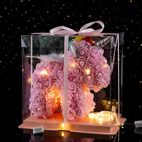Rose LED Lumineuse pour Décoration Maison - Cadeau Saint-Valentin pour Petite Amie