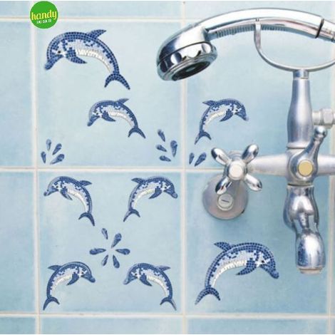 Sticker blue circles arreda adesivo murale frasi famose 15x31 cm