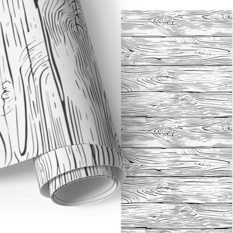 Klebefolie für Möbel - Möbelfolie - Selbstklebefolie - Küche folieren - Dekorfolie - Einfach zu reinigen - Holzmuster 75x150 cm