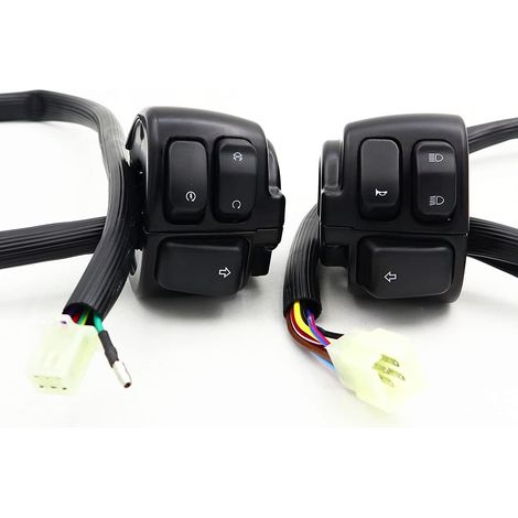 25mm guidon Interrupteur commande faisceau câblage 1996-2013 Noir (1/5)