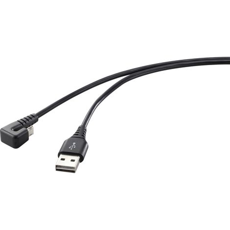 Renkforce USB-Kabel USB 2.0 USB-A Stecker, USB-Micro-B Stecker 1.00 m Schwarz RF-4598342 (1/5)