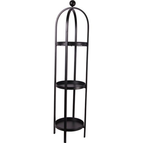 TrendLine Deko-Metallregal mit 3 Fächer 100 x 25 cm schwarz Dekoartikel
