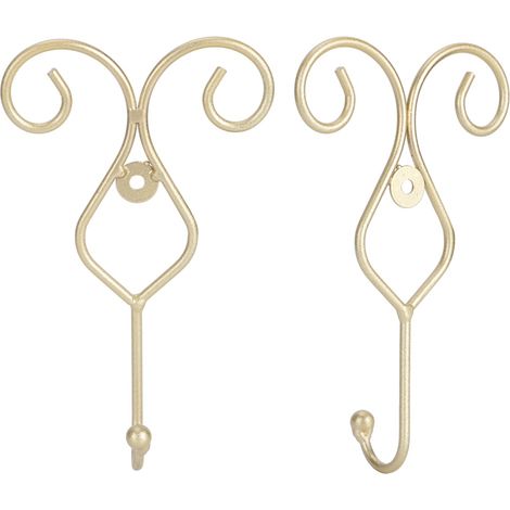2 pièces Porte-manteau mural créatif, crochets de chambre, porte-manteau vertical, crochets muraux dorés. (1/5)