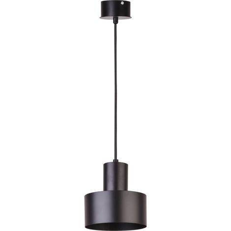 Lampada a sospensione Sigma Rif nera metallica Ø15 E27 (1/2)