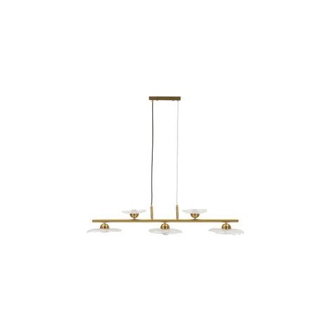 Plafond emily 5 lumières verre transparent 100x24x18 (1/5)