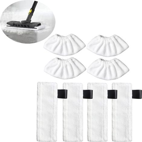 8 piezas，Paño de pulido para vapor，Apto para limpiadores a vapor，Apto para paños de microfibra，Apto para Karcher Easyfix SC1，SC2，SC3，SC4，SC5 (1/5)