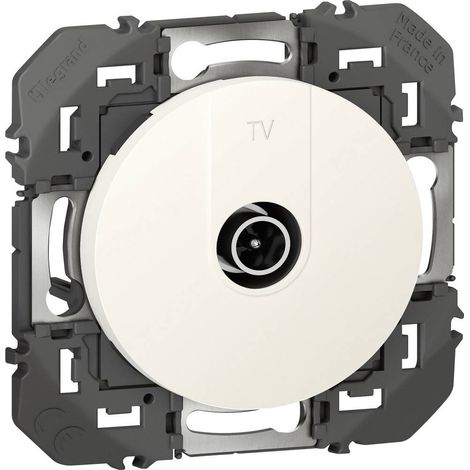 presa televisione semplice a stella blindata Dooxie - Bianco