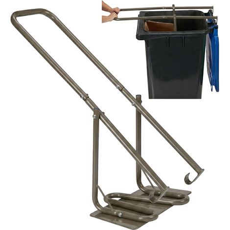 Compacteur de déchets manuel en acier avec plaque métallique (1/5)