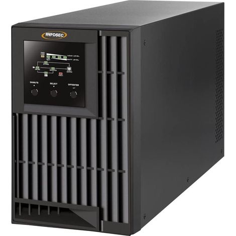 Gruppo di Continuit� UPS E4 VALUE 1000VA On Line Doppia Conversione con Display LED, Nero (1/3)