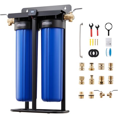 Mophorn Unità Demineralizzatore d'Acqua per Risciacquo Veicoli, Sistema di Deionizzazione per Pulizia Camper con Valvola Deviatrice, Tester TDS, Pressione Ingresso 3-8,6 MPa (1/5)