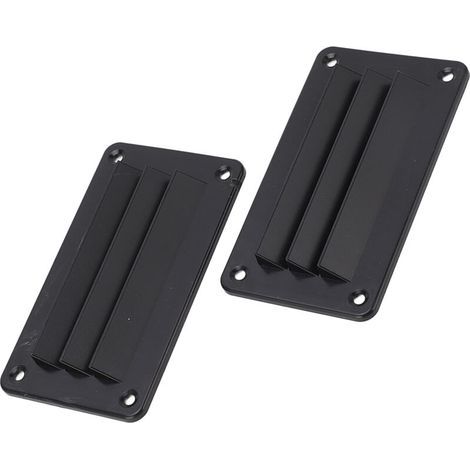 Grille de ventilation pour camping-car, bateau et maison – 2 pièces noir, réglable, design professionnel pour salle de bain et bureau (1/5)