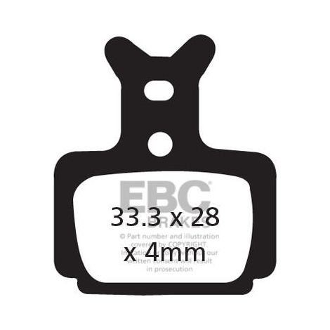 CFA470R - Pastiglie freno organiche ad alte prestazioni per bicicletta EBC Brakes (1/2)
