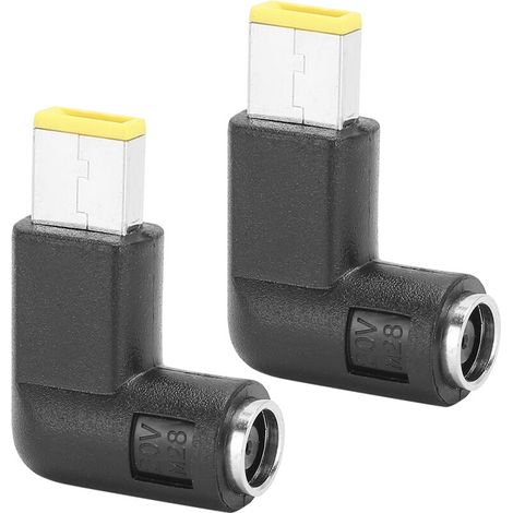 2er-Pack DC 7,9 x 5,5 mm rechtwinkliges Netzadapterkabel, Schwarz, für ThinkPad PC-Zubehör (1/5)