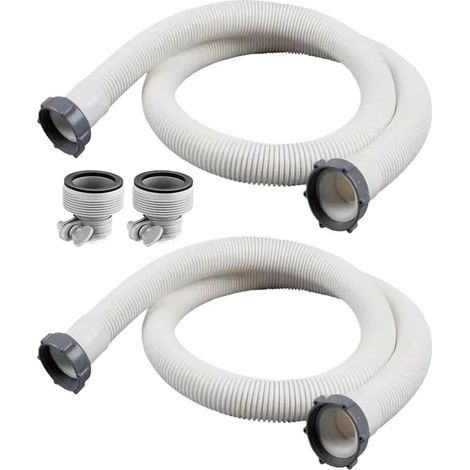 Lot de 2 tuyaux de pompe pour filtre piscine Intex 29060E – Longueur 150 cm – Diamètre 38 mm – Débit jusqu'à 5678 L/h (1/5)
