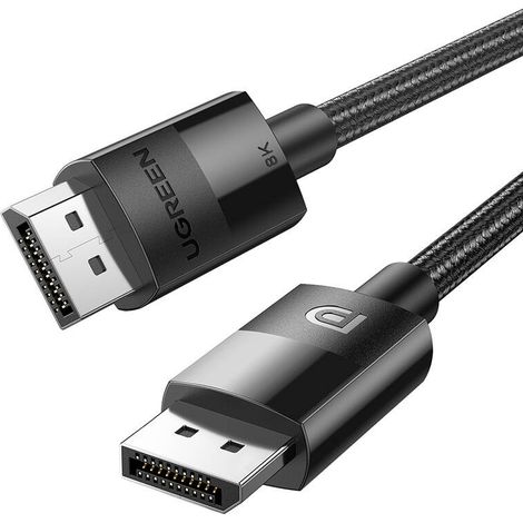 Cable de vídeo trenzado 2 x Display Port 1.4 macho-macho UGREEN 80390 1m