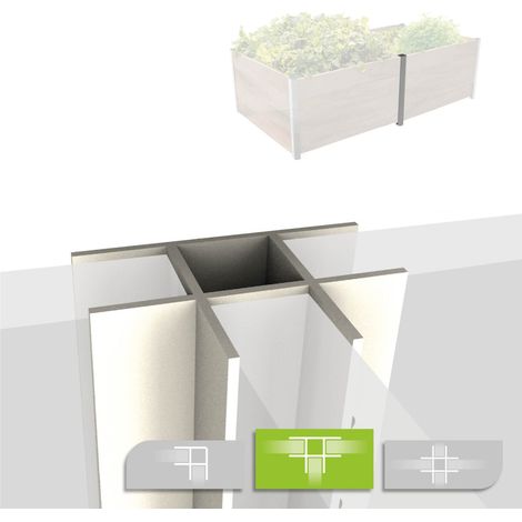 Biogreen Aluminium T-Profil für ErnteMAXX Hochbeet 325 mm T-Profil (1/2)