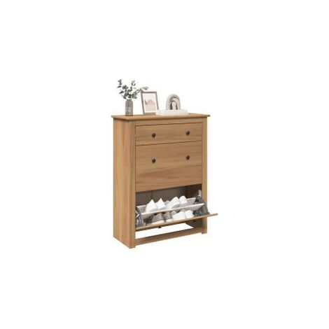 Armoire à chaussures Panama 80x35x105 bois de pin massif (1/5)