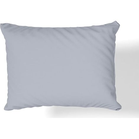 Taie d'oreiller en satin de coton 50x60 cm, gris clair