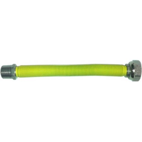 RACCORDO INOX ESTENS GAS 1/2 MAS/FEM 200-400 GIALLO