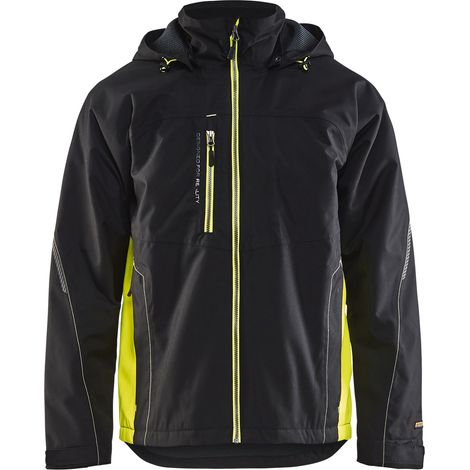 CHAQUETA IMPERMEABLE BLAKLADER T.XXXL - FLUOR NEGRO/AMARILLO - 479019779933-XXXL