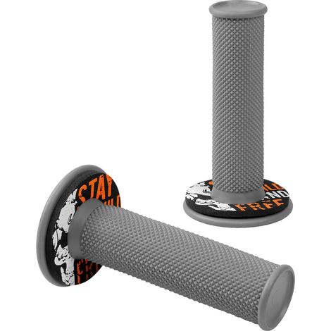 Donut Off-Road Grips, manopole universali - Grigio - Arancione