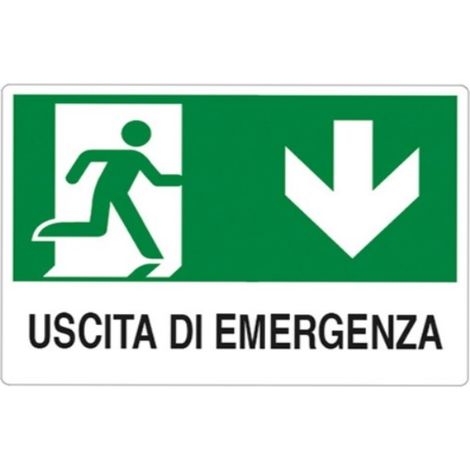 Cartello pvc uscita di emergenza (1/2)