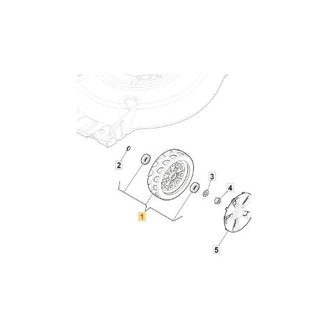 ORIGINAL STIGA cortacésped inalámbrico rueda 200 mm 381007814/0