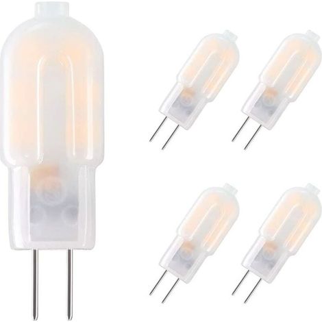 AC/DC12V couvercle blanc laiteux lumière blanche chaude 5pcs12V lampe en cristal peut allumer la lampe de hotte ampoule,pour le salon, la chambre, la salle de bain, etc. (1/5)