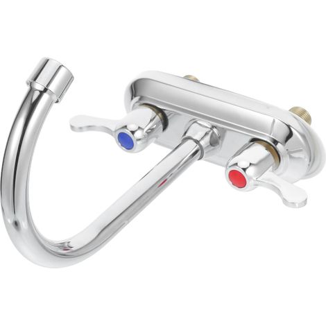 Robinet de lavabo, inox/cuivre, pour salle de bain et vasque (1/5)