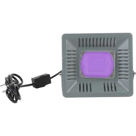 Lumière noire LED ultraviolette en alliage d'aluminium, 50W, 385 à 400nm, imperméabilisation IP65, lumière noire pour fête, Club, Bar, gris. (1/5)