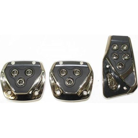 Couvre-pédale En Acier Chromé Noir Ws1565 Voiture De Sport Tuning Anti-dérapant Voiture