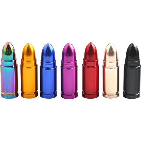Type bouchons de valve en alliage d'aluminium norme américaine couleur éblouissante poussière de pneu pour voiture, moto, vélo et vélo, paquet de 4 (1/5)