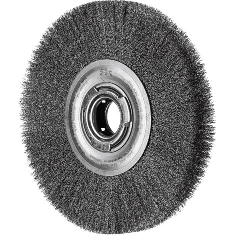 PFERD TOOLS Rundbürste breit ungezopft RBU Ø200x25xvariable Bohrung Edelstahl-Draht-Ø0,20 Schleifbock (1/5)