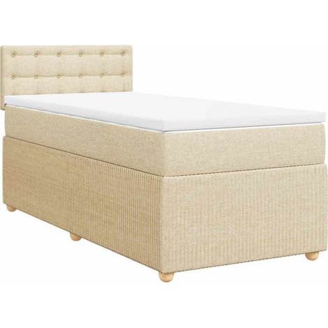 Maison Exclusive - Boxspringbett mit Matratze Creme 90x190 cm Sto