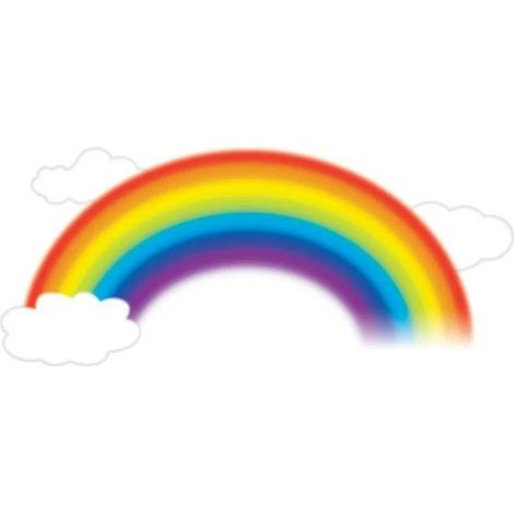 Stickers repositionnalble arc en ciel et troi nuages blancs (1/5)