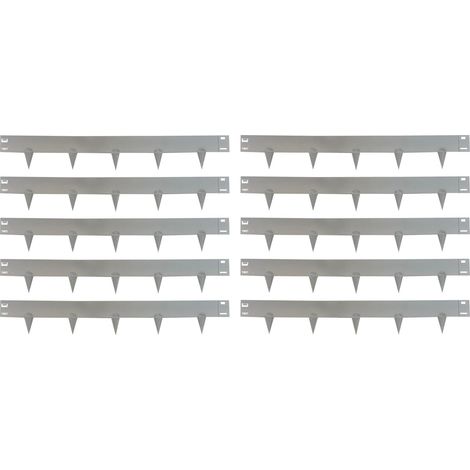 Metal Garden Lawn & Border Edging in Grey (10m x 8cm) - 10 Panels (1/5)